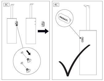 Pressalit Style toiletb&oslash;rste t/v&aelig;g eller gulv - B&oslash;rstet messing/sort