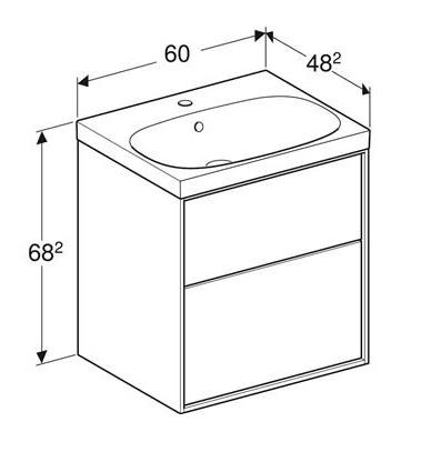 If&ouml; Sense Art 60 m&oslash;bels&aelig;t m/2 skuffer - Mat hvid