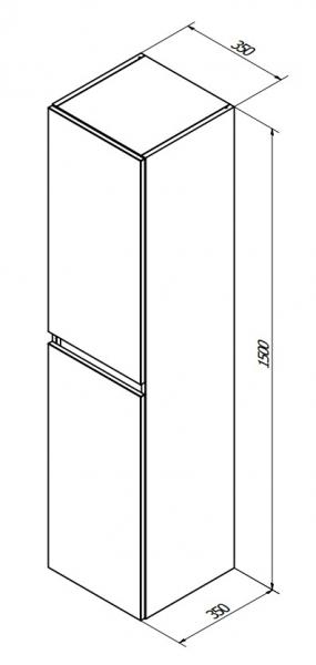 Sanibell Basicline h&oslash;jskab - Whiskey eg