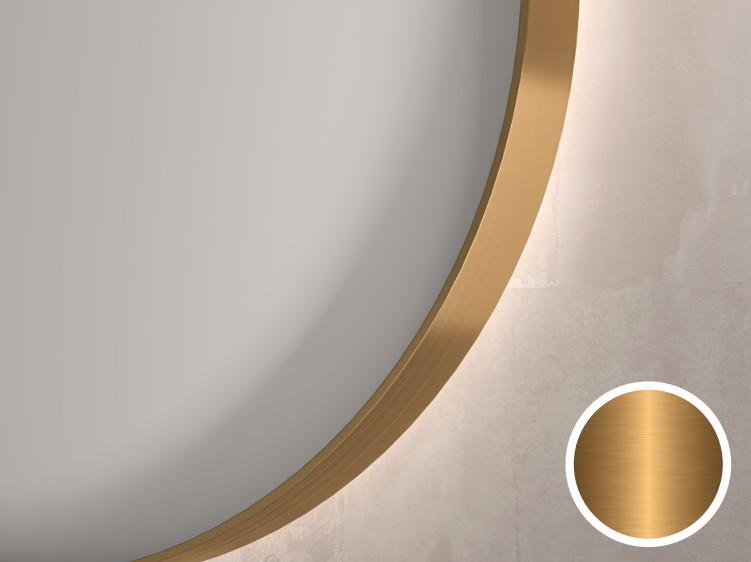 Sanibell Ink SP15 rundt spejl m/ramme &Oslash;100 - B&oslash;rstet mat guld