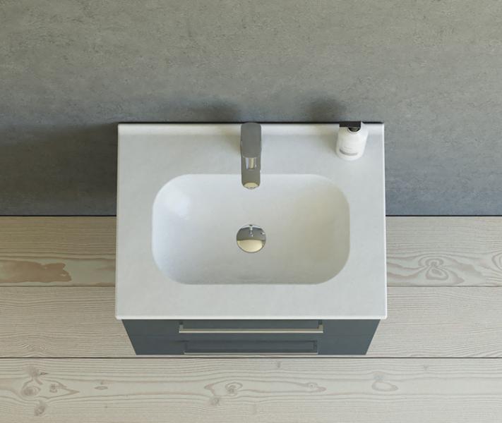 Dansani Mido+ 60 m&oslash;bels&aelig;t m/Kantate vask - Mat gr&aring;