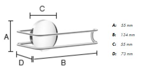 Beslagsboden Puck selvkl&aelig;bende toiletpapirholder BB3411 - Mat sort