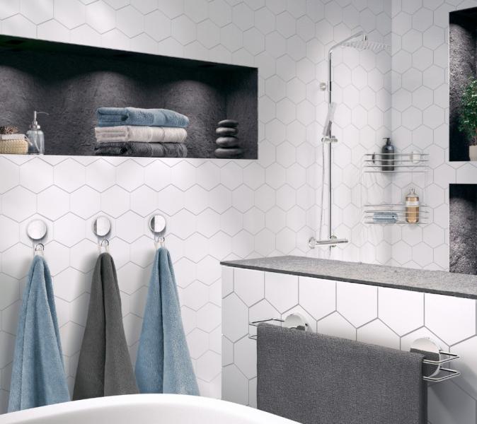 Beslagsboden Puck selvkl&aelig;bende enkel h&aring;ndkl&aelig;destang - 500mm - Krom