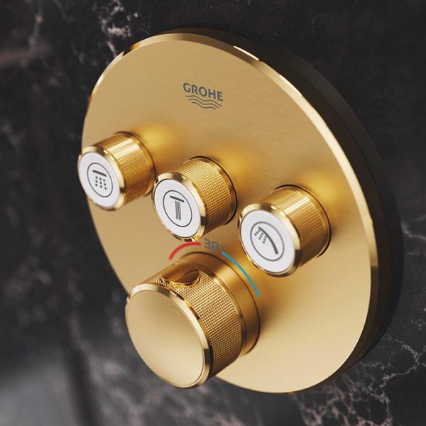 Grohe SmartControl komplet brusesystem med SmartActive og Sena til indbygning - B&oslash;rstet Cool Sunrise