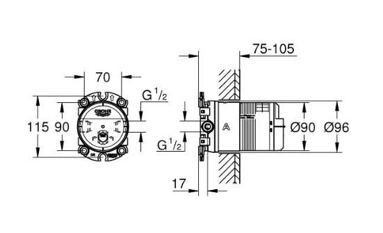 Grohe SmartControl komplet brusesystem m/SmartActive hovedbruser til indbygning - Børstet Hard Graphite Grohe SmartControl komplet brusesystem m/SmartActive hovedbruser til indbygning - Børstet Hard Graphite