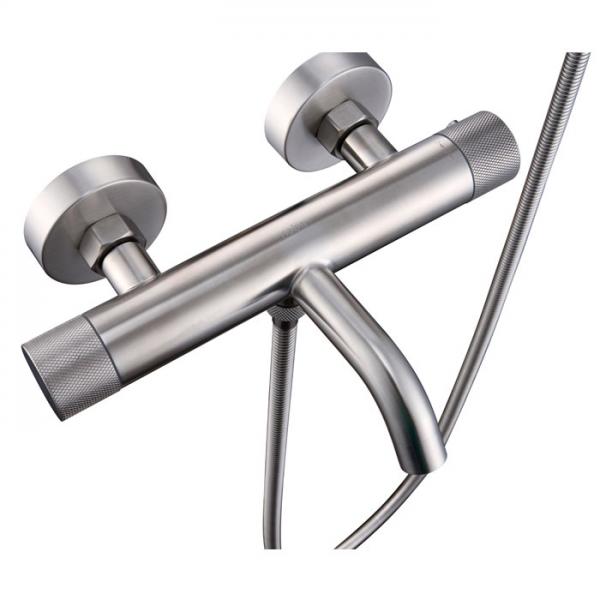 Cass&oslash;e komplet badekararmatur m/crystal cut - B&oslash;rstet st&aring;l