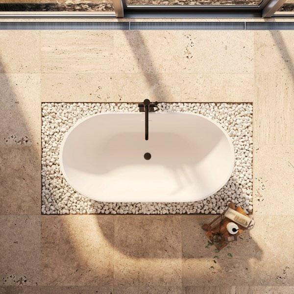 Strømberg Riba fritstående badekar - 150 x 70 - Mat hvid Strømberg Riba fritstående badekar - 150 x 70 - Mat hvid