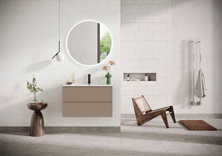 Str&oslash;mberg Lux 80 vaskeskab m/2 skuffer - Cocoa brun