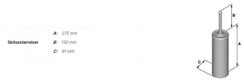 Smedbo Villa fritst&aring;ende toiletb&oslash;rste - Poleret messing