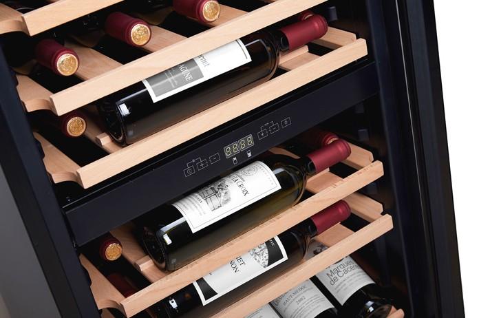 Cavin Polar Collection 51 fritst&aring;ende vink&oslash;leskab m/2 zoner - Sort