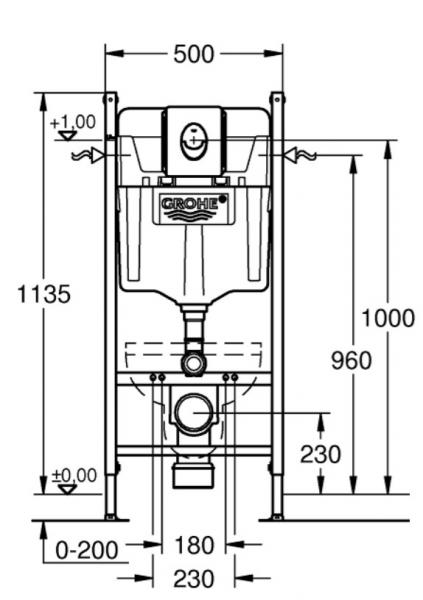 Ideal Standard Tesi RIMless+ toiletpakke inkl. s&aelig;de m/softclose, cisterne og messing betjening