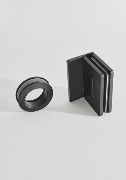 Hafa Infinity bruseniche m/fast væg - Lace glas - Sort - 90x90 cm Hafa Infinity bruseniche m/fast væg - Lace glas - Sort - 90x90 cm