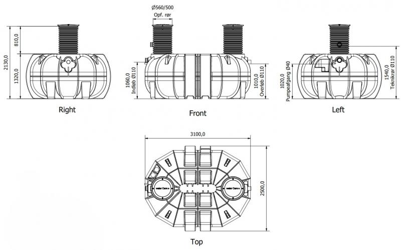 Watercare komplet regnvandsanl&aelig;g til have 5000L