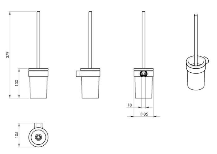 Hefe Piren sæt af badtilbehør - Mat hvid Hefe Piren sæt af badtilbehør - Mat hvid