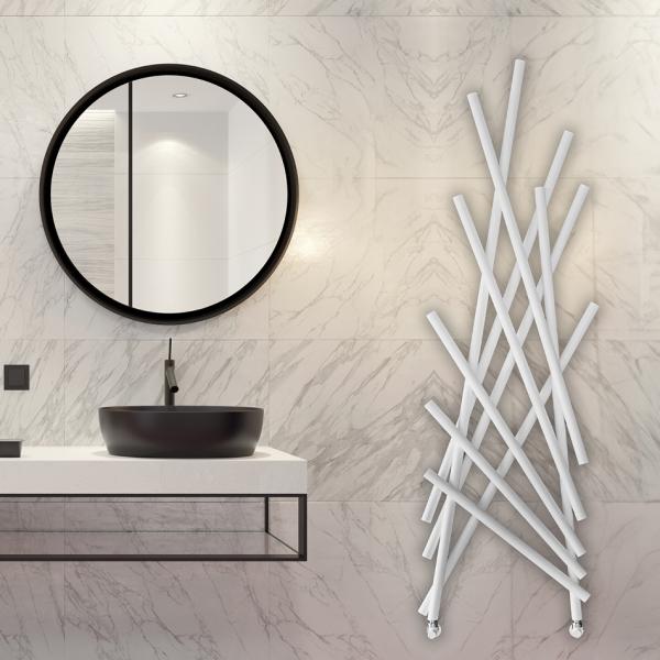 Kriss Nature h&aring;ndkl&aelig;det&oslash;rrer - 57x174 cm - Hvid