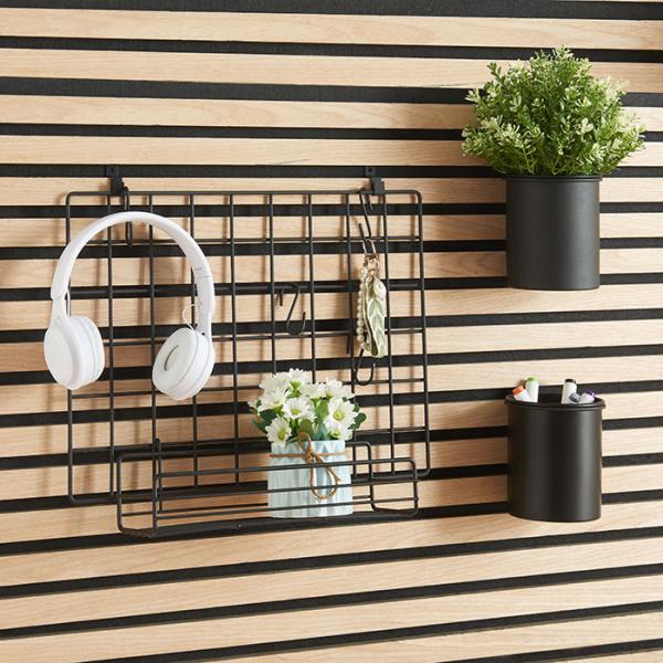 Sort universal opbevaring til akustikpanel 1 Sort universal opbevaring til akustikpanel 1