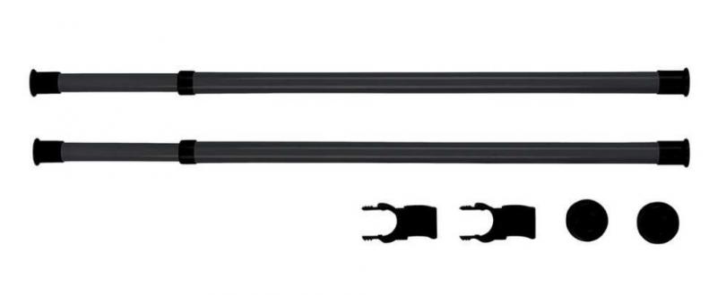 Wenko Hercules b&oslash;jlestang til garderobe - Sort - 2 stk