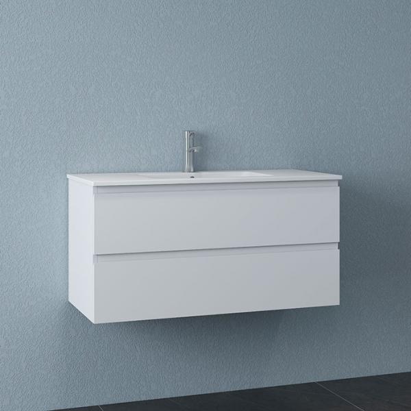 Nortiq Brazil 100 One-box m&oslash;bels&aelig;t m/skuffer - Flatpack - Mat hvid