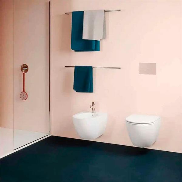 Lavabo Comoda rimless v&aelig;gh&aelig;ngt toilet inkl. EasyClean og s&aelig;de m/soft-close - Hvid