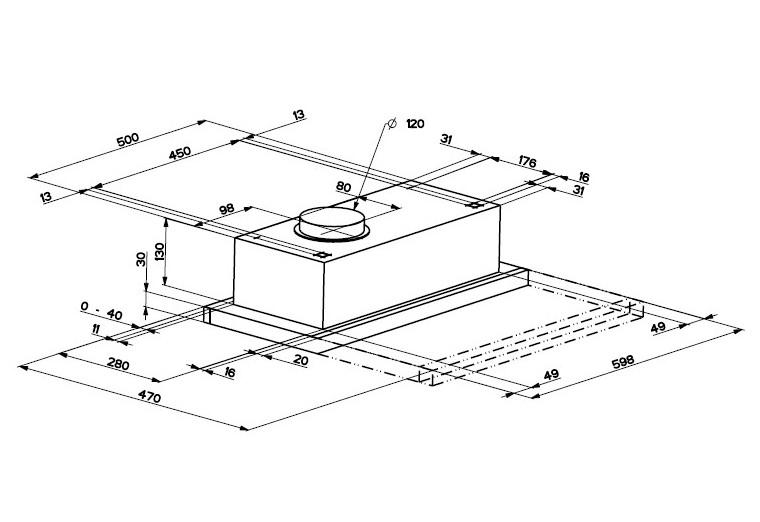 Eico Eicoline W emhætte til vægmontering m/udtræk - Hvid Eico Eicoline W emhætte til vægmontering m/udtræk - Hvid
