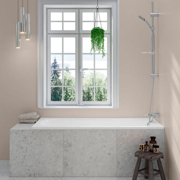 Gustavsberg 2945 badekar t/indbygning - 170 x 70 cm - 1 rygl&aelig;n