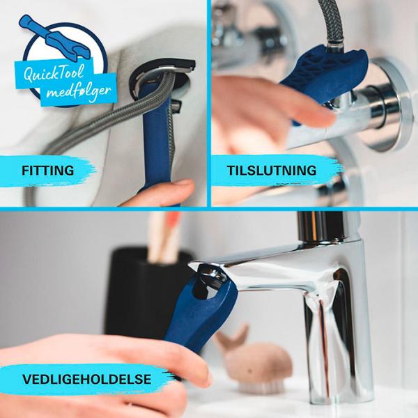 Grohe Start M håndvaskarmatur m/push-open bundventil - Mat sort Grohe Start M håndvaskarmatur m/push-open bundventil - Mat sort