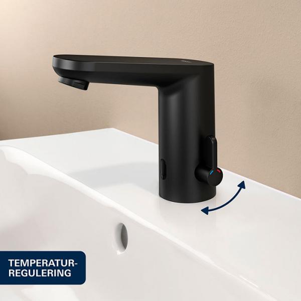 Grohe Get E berøringsfri vandhane m/infrarød og batteri – Mat sort Grohe Get E berøringsfri vandhane m/infrarød og batteri – Mat sort