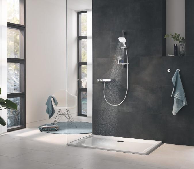 Grohe Rainshower SmartActive 130 Cube brusestangssæt - Krom Grohe Rainshower SmartActive 130 Cube brusestangssæt - Krom