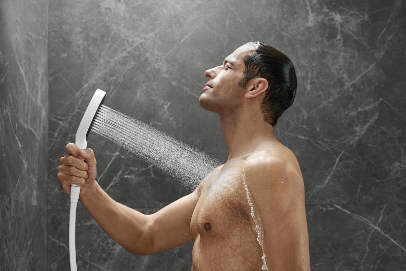 Hansgrohe Rainfinity 130 h&aring;ndbruser 3jet - Mat hvid