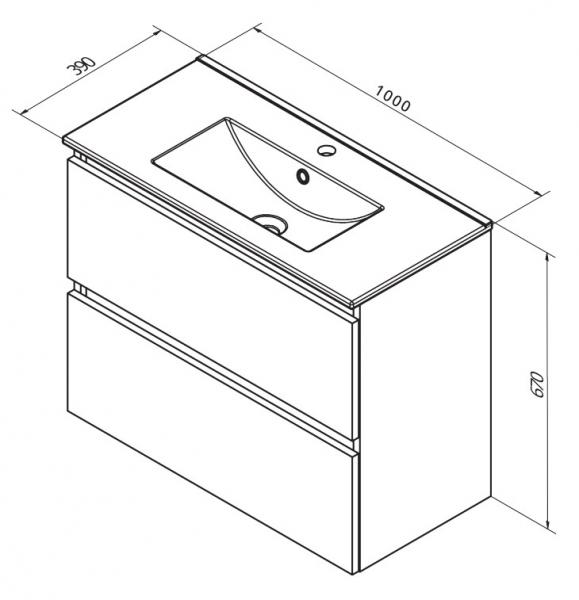 Sanibell Basicline mini møbelsæt 100 m/integrerede greb - Whiskey eg Sanibell Basicline mini møbelsæt 100 m/integrerede greb - Whiskey eg