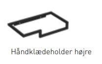 Sanibell Proline 40 h&aring;ndvask m/h&aring;ndkl&aelig;deholder - Hanehul til venstre