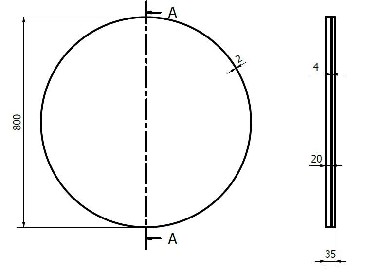 Sanibell Ink SP15 rundt spejl m/ramme &Oslash;80 - B&oslash;rstet mat guld