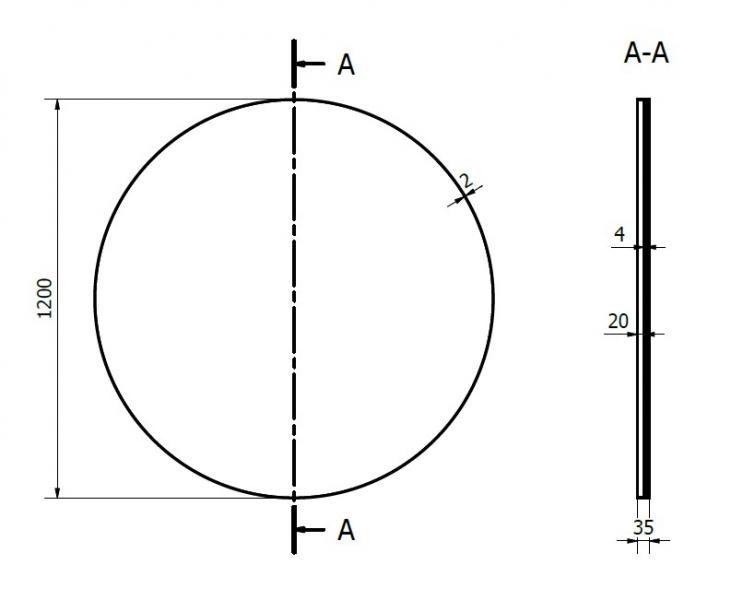 Sanibell Ink SP15 rundt spejl m/ramme &Oslash;120 - B&oslash;rstet gunmetal