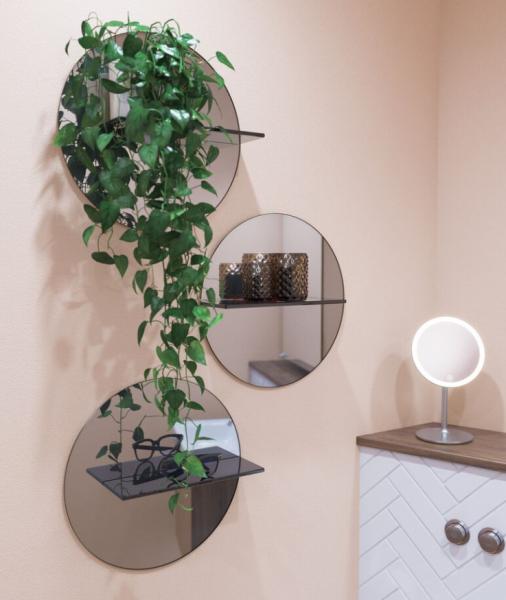 Dansani Present spejl m/glashylde Ø40 cm Dansani Present spejl m/glashylde Ø40 cm