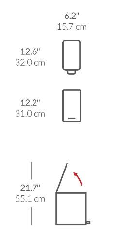 Simplehuman smal toiletspand 5L - Rustfrit st&aring;l