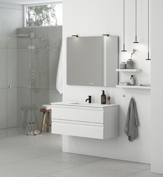 Dansani Luna hylde 35 - Hvid mat Dansani Luna hylde 35 - Hvid mat