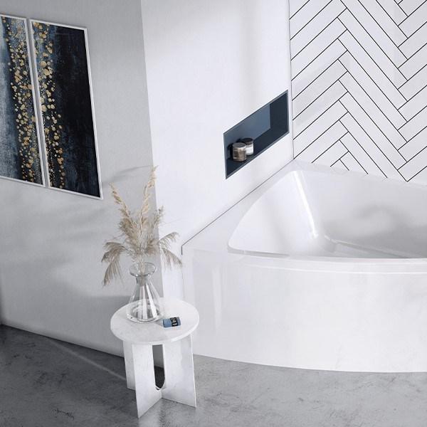 Str&oslash;mberg Nordum hj&oslash;rnebadekar - 158 x 118 - Venstre