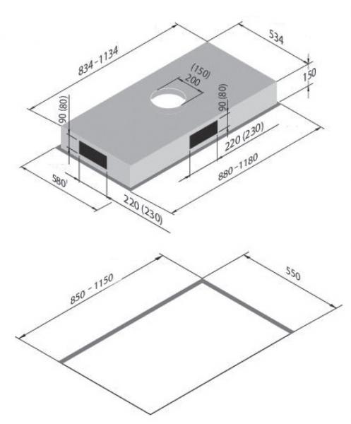 Eico Distante 120 W SM - Link - emhætte til indbygning - Hvid Eico Distante 120 W SM - Link - emhætte til indbygning - Hvid