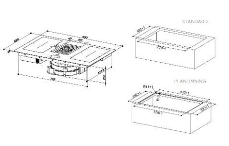Eico Galileo Smart BK F830 + Recirkulationskit emh&aelig;tte i kogesektion - Sort
