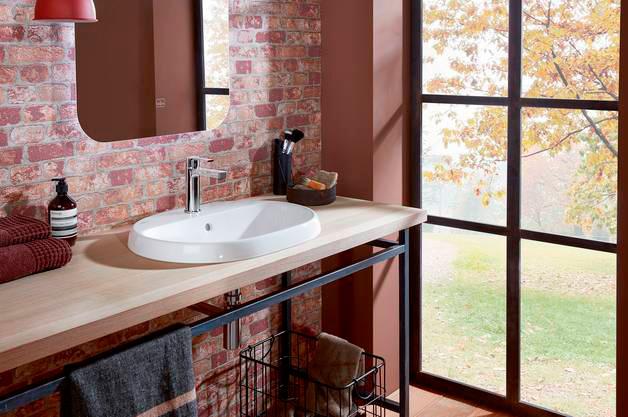 V&B Architectura 60 h&aring;ndvask t/nedf&aelig;ldning - 1/3 hanehuller