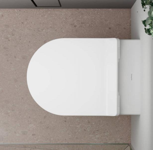 hansgrohe EluPura S v&aelig;gh&aelig;ngt toilet inkl. s&aelig;de, AquaHelix og antibakteriel glasur