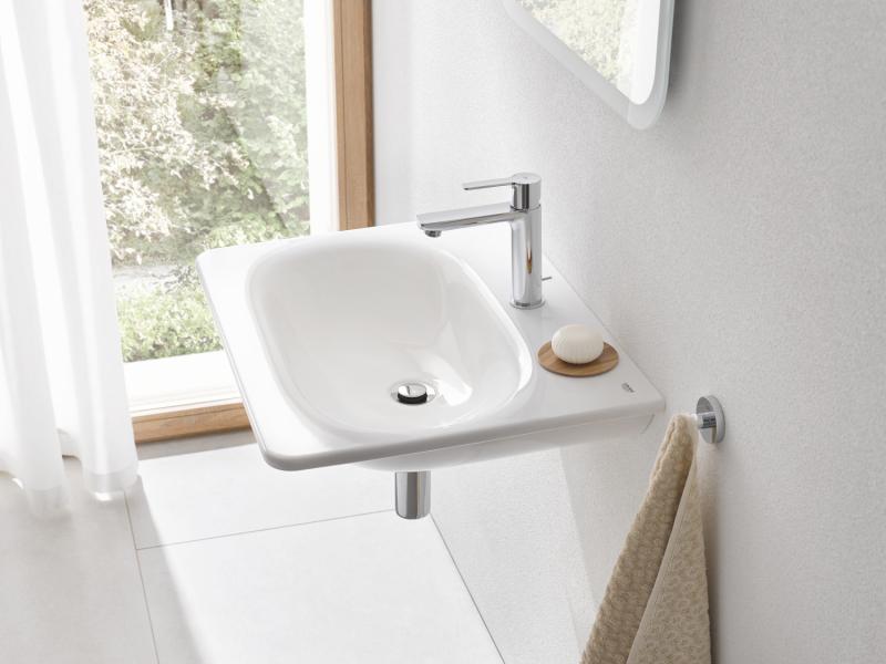 Grohe Lineare New h&aring;ndvaskarmatur m/push open bundventil - Steel