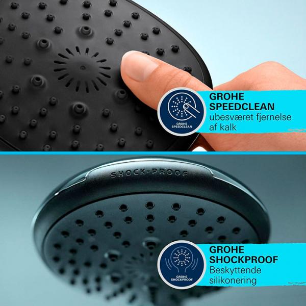 Grohe Vitalio Start 110 h&aring;ndbruser 1 spray inkl. bruseslange og WaterSaving