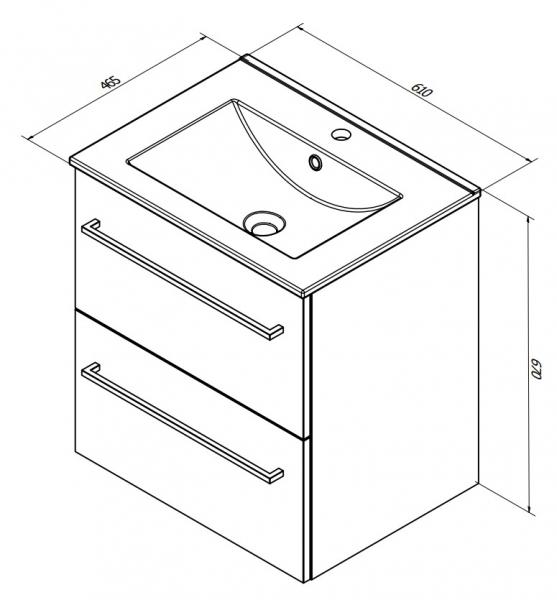 Sanibell Basicline møbelsæt 60 m/greb - Whiskey eg Sanibell Basicline møbelsæt 60 m/greb - Whiskey eg