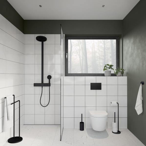 Beslagsboden tilbehørspakke til toilet t/gulv - Sort Beslagsboden tilbehørspakke til toilet t/gulv - Sort