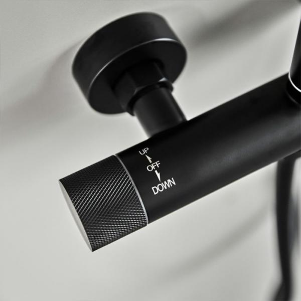 Cassøe Crystal Cut komplet brusesystem - T8 - Mat sort Cassøe Crystal Cut komplet brusesystem - T8 - Mat sort