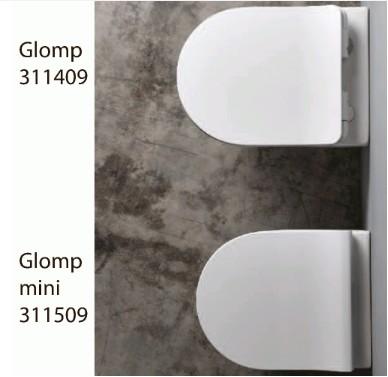 Lavabo Glomp Mini rimless toiletpakke inkl. s&aelig;de m/soft-close, cisterne og mat sort betjening