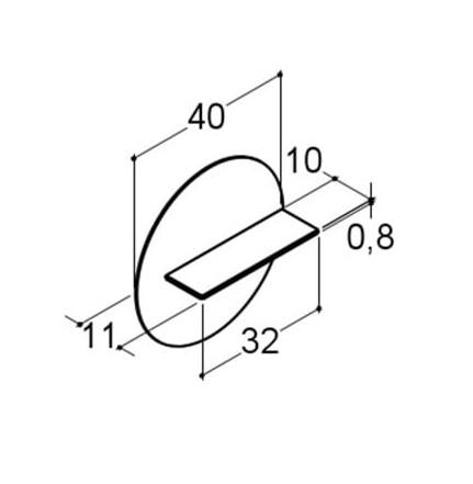 Dansani Present spejl m/glashylde Ø40 cm Dansani Present spejl m/glashylde Ø40 cm