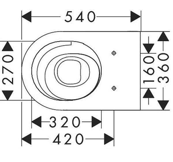 hansgrohe EluPura S Rimless v&aelig;gh&aelig;ngt toilet m/HygieneEffect og AquaHelix u/s&aelig;de