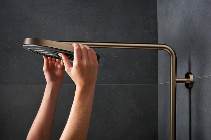 hansgrohe Pulsify S Puro 260 Showerpipe 1jet m/EcoSmart og Ecostat Fine - B&oslash;rstet bronze